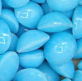 7x6mm (2195) Glass Blue Turquoise Oval Cabochon Made in U.S.A. 1946 1pc, 5pcs, 100pcs