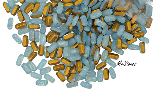 8x4mm (3436) Blue Opal Cushion Octagon Buff Top Doublet