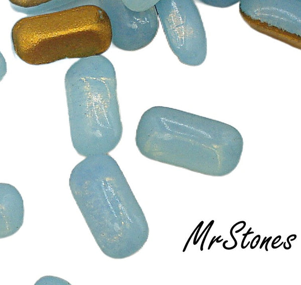 8x4mm (3436) Blue Opal Cushion Octagon Buff Top Doublet