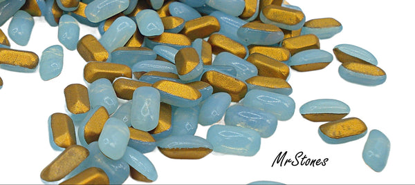 8x4mm (3436) Blue Opal Cushion Octagon Buff Top Doublet