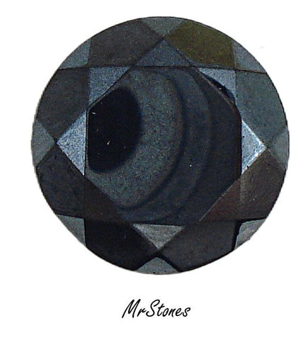 25mm (1200/2) TTC Jet Hematite Unfoiled Round Dentelle Czech