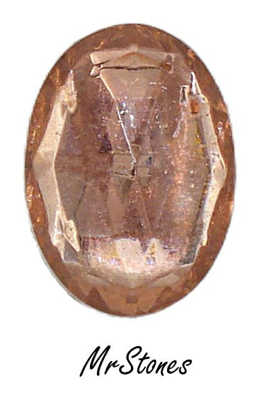 18x13mm (3293) Rosaline Peach Rose Oval Rauten Rose Cut