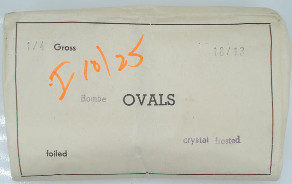 18x13mm (2195) Crystal Frosted Oval Cabochon 1pc/$1.00 or 2pcs/1.50