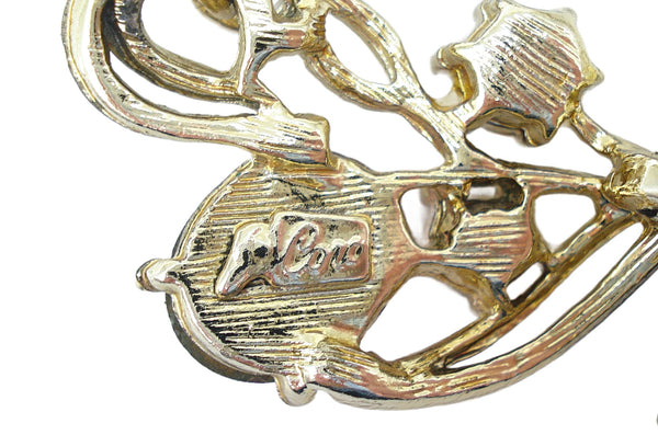 Coro Pegasus Choker Necklace Amethyst Variety Gold Tone 17" x 3/4"