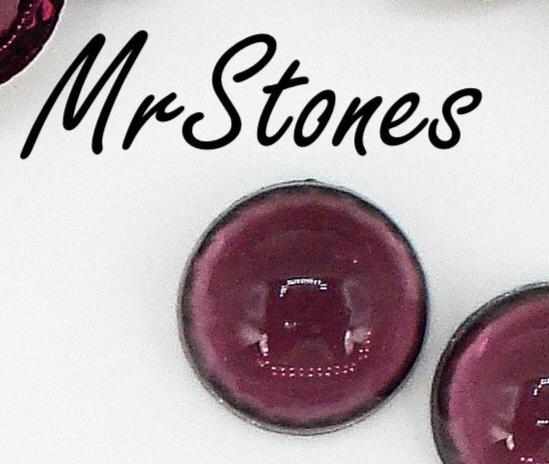 7mm (2194) Amethyst Purple Un-foiled Round Glass Cabochon