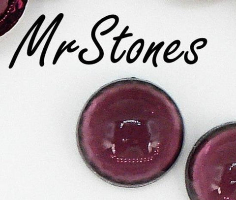 7mm (2194) Amethyst Purple Un-foiled Round Glass Cabochon