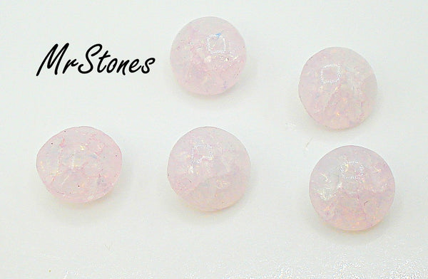 6.0-6.2mm (3189) (28ss) Pink Opal Glass Round Buff Top Doublet