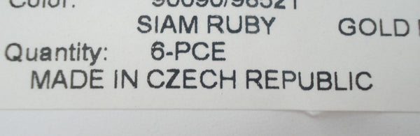 25mm (1200/2) TTC Czech Siam Red Round Dentelle