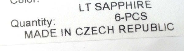 25mm (1200/2) TTC Czech Light Sapphire Blue Round Dentelle