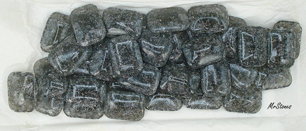 18x13mm (3436) Black Diamond Crackle Cushion Octagon Buff Top Doublet 1pc or 36pc/Pkg