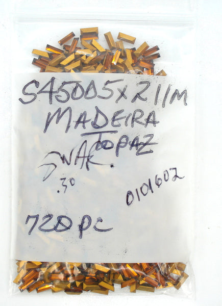 5x2mm (4500) Madeira Topaz Swarovski Baguette