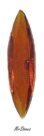 15x4mm (4200/2) Madeira Topaz Unfoiled Marquise Navette West Germany