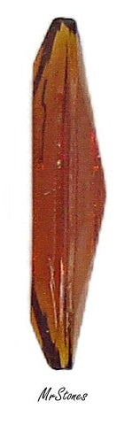 15x4mm (4200/2) Madeira Topaz Unfoiled Marquise Navette West Germany