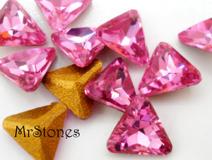 4mm (4722) Rose Pink Triangle Shape