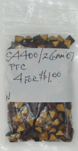 6mm (4400/2) TTC Siam Red Square Shape 4pcs/$1.00