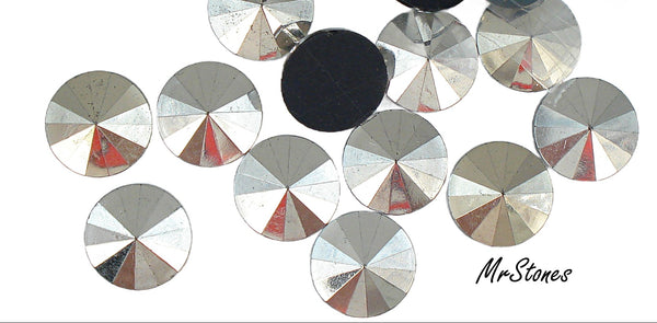 16mm (2006) Comet Argent Light Round Flatback Rivoli West Germany