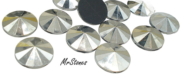 16mm (2006) Comet Argent Light Round Flatback Rivoli West Germany