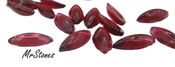 10x4mm (3175) Ruby Unfoiled Marquise Navette Cabochon 10pk/$1.00