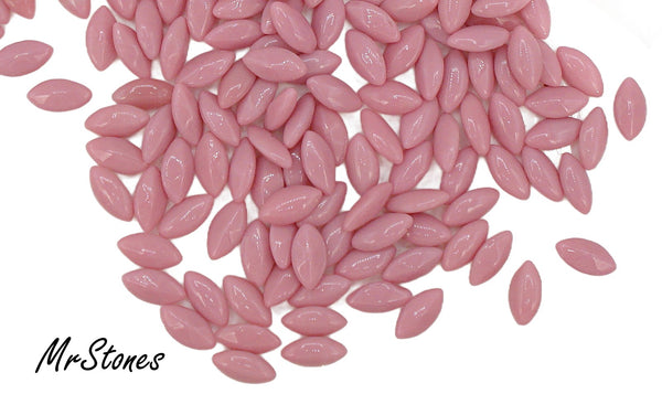 8x4mm (3146) Opaque Rose Marquise Buff Top Doublet $0.30ea or 10pk/$1.00