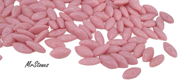 8x4mm (3146) Opaque Rose Marquise Buff Top Doublet $0.30ea or 10pk/$1.00