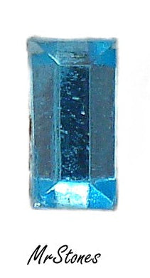 5x2.5mm (3932) Old Czech Aqua Flatback Baguette  4pk/$1.00