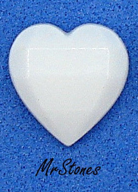 9mm (2800/2) Heart Chalk White Step Cut Top Flat Back West Germany