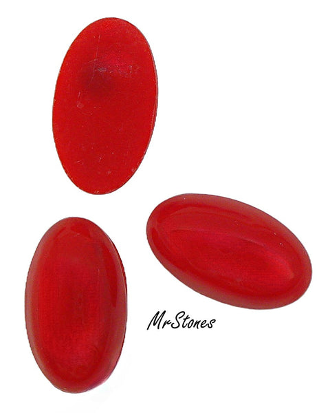 25x15mm (2195) Cherry Red Oval Cabochon