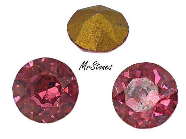 7.2mm (1200) (34ss) M/C Rose Pink Round Dentelles Overstock 4pcs/$1.00