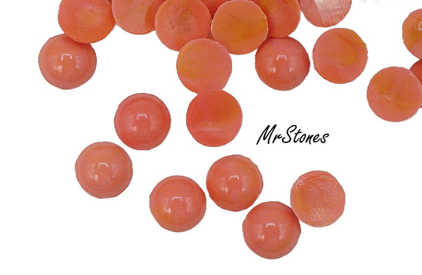 7mm (7.3mm) (2194) Lighter Coral Round Cabochon 1pc/$0.35 or 6pk/$1.00