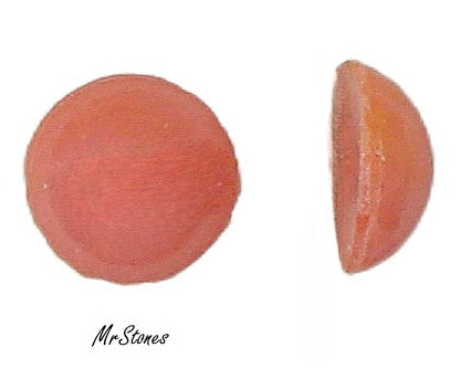 7mm (7.3mm) (2194) Lighter Coral Round Cabochon 1pc/$0.35 or 6pk/$1.00