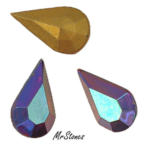 13x7.8mm (4300) Siam AB Pear Shape