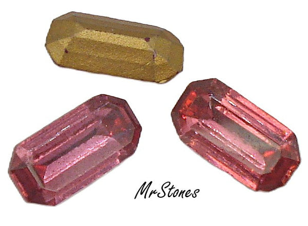 12x6mm (4610/2) TTC Czech Rose Pink Step Cut Cushion Octagon 1pc or 3pk