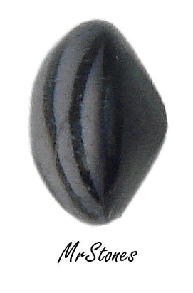 8.3mm (3189) (39ss) Light Soft Pink Rose Black Zebra Stripe Round Buff Top Doublets 1pc or 4pk