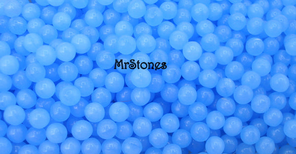 3.5mm (8988) Calecedon Blue Undrilled Glass Balls (20pk)