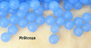 3.5mm (8988) Calecedon Blue Undrilled Glass Balls (20pk)