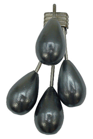 3" Dress Clip Large Dark Gray Pear Shape Silver Tone