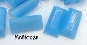 5x2.5mm (3932) Turquoise Blue Flat Back Baguettes Glass 10 pk/$1.50