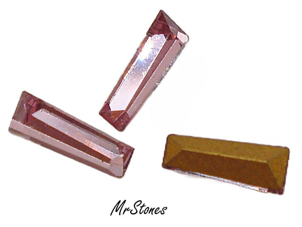 5x2x1.5mm (4700) (#10) Rose Pink Tapered Baguette Keystone