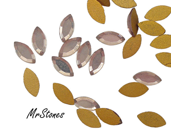 6x3mm (2200/2) Light Amethyst Marquise Navette Flatback Rose Cut