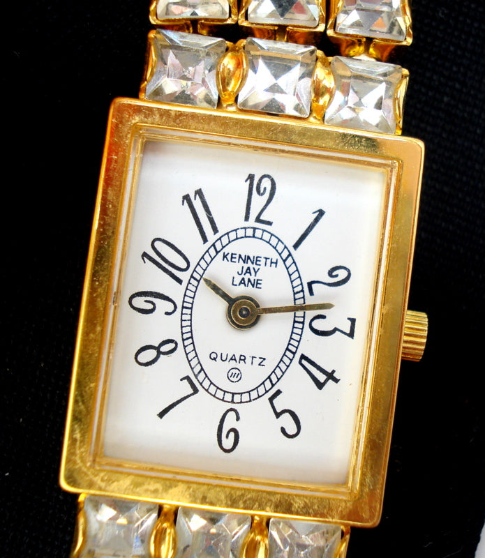 KJL KENNETH JAY LANE~Watch Bracelet Glitzy 3 Rows Crystal  display picture 3