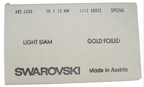 18x13mm (4600) Light Siam Red Cushion Octagon Swarovski