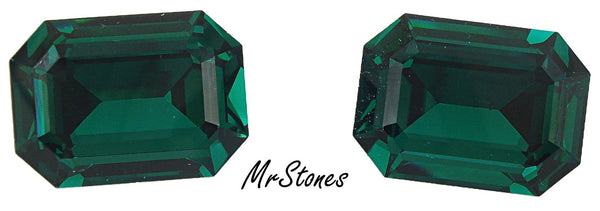 18x13mm (4610) Step Cut Emerald Green Cushion Octagon New Swarovski