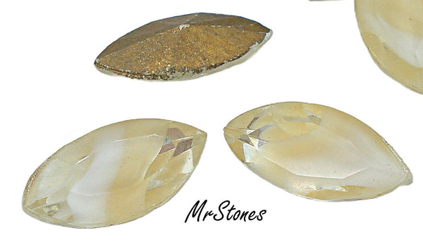15x7mm (4200/2) TTC Beige Givre Marquise Navette