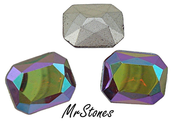 10x8mm (4626/2) Ruby Red AB Cushion Octagon TTC