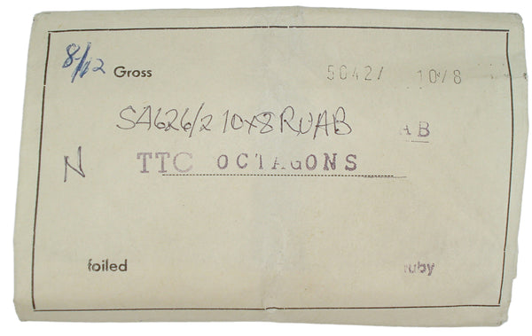 10x8mm (4626/2) Ruby Red AB Cushion Octagon TTC