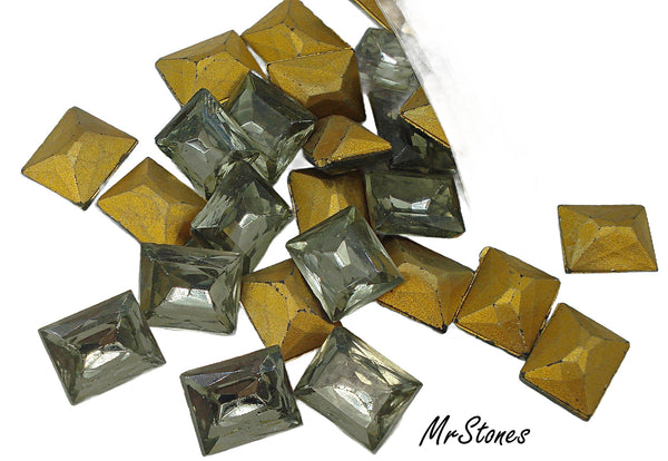 10x8mm (4526/2) TTC Black Diamond Cushion Shape