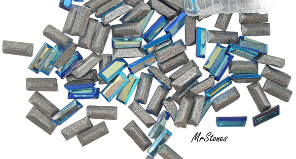 7x3mm (4500/2) Sapphire AB Baguette
