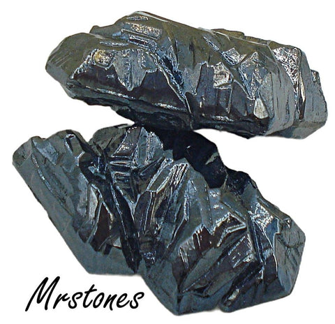 36x21mm Hematite Glass Lava Nugget Flat Back Mountain Range