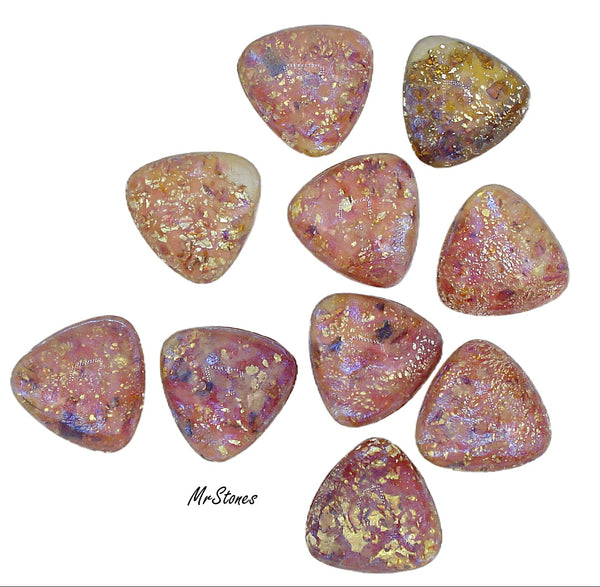 17mm (2700) Peach Opal Triangle Cabochon