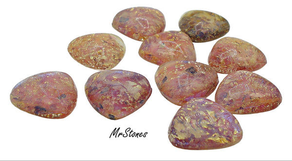 17mm (2700) Peach Opal Triangle Cabochon